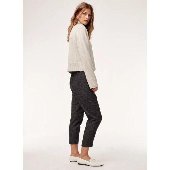 Aritzia BABATON Bowman Cohen Grey Wool Tweed 2 Piece Suit Jacket Pants, Size 0/2 - Picture 13 of 15